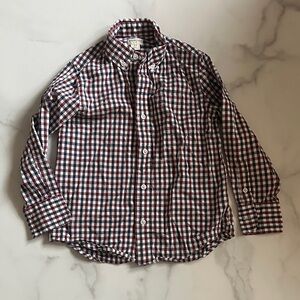 Crewcuts Multicolor Plaid Button Down Shirt Boys size 4-5